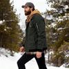 Men's Thick Solid Color Hooded Jacket for Spring, Autumn, and Winter - Air Force Style Casual Wear