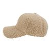Cross-border Trendy 100% Polyester 6-Panel Baseball Cap Women's Adults Velvet Warm Duck Tongue Hat Autumn Winter Solid Color