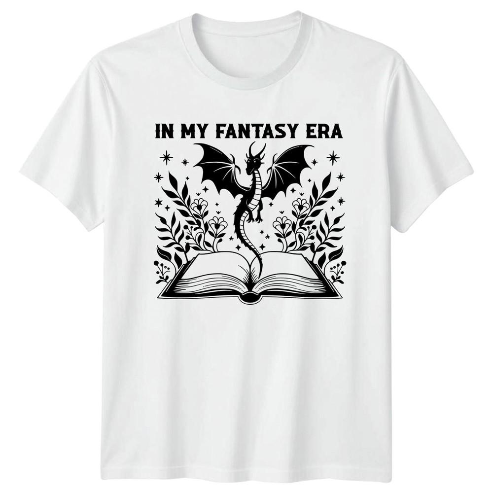 In My Fantasy Era Dragon Reading Fantasy Graphic Tee Unisex Unisex Unisex S