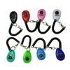 Oval Clicker Dog Training Device with Rope and Black Button