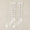 Crystal Silk Socks Stockings Women Summer Ultra-thin Transparent Nylon Long Socks Heart Print Lolita Kawaii Socks Women Stocking