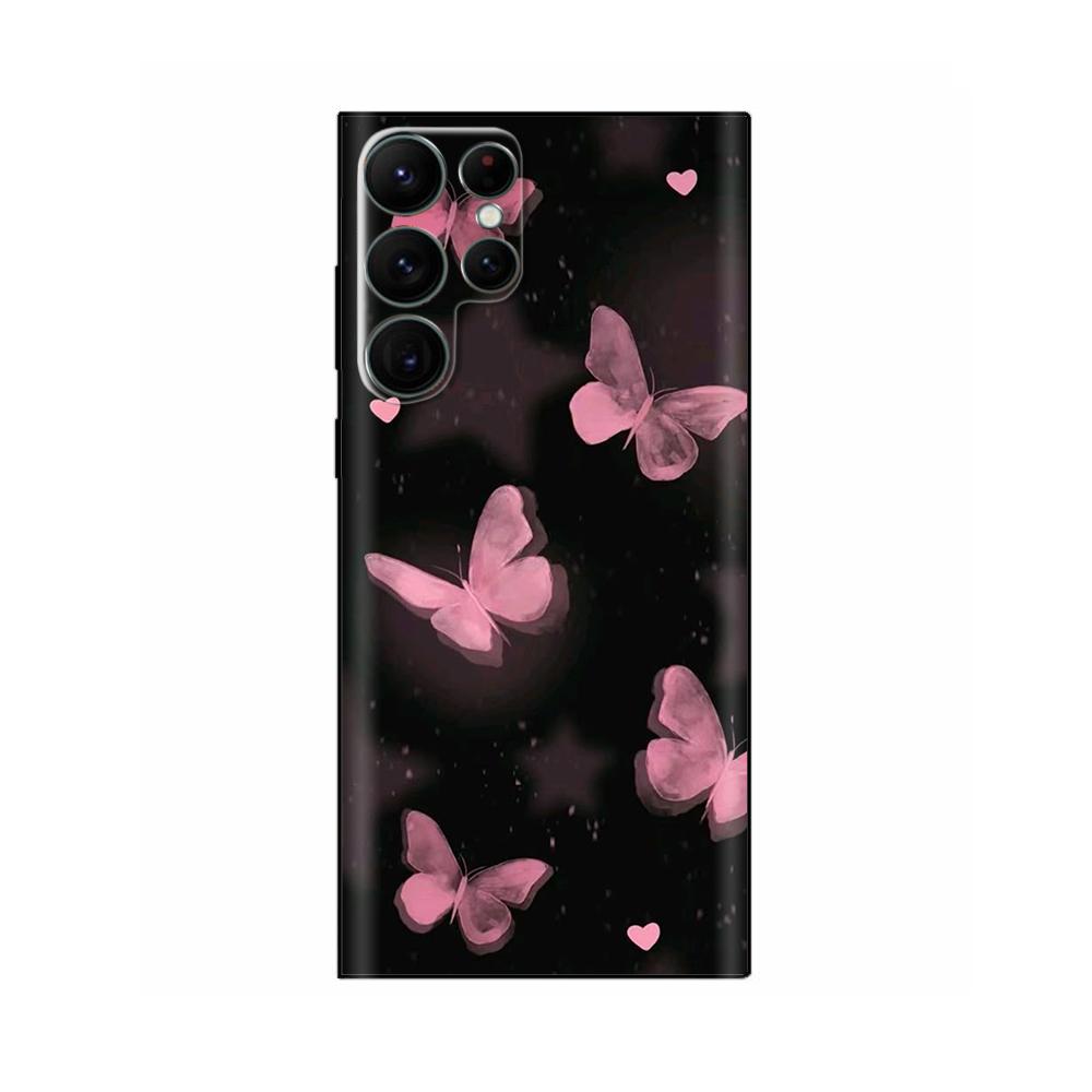Phone Case For Samsung Galaxy S22 Ultra Fashion Butterfly Pattern Soft Silicone Back Cover For Samsung S22 5G S22+ Plus Fundas