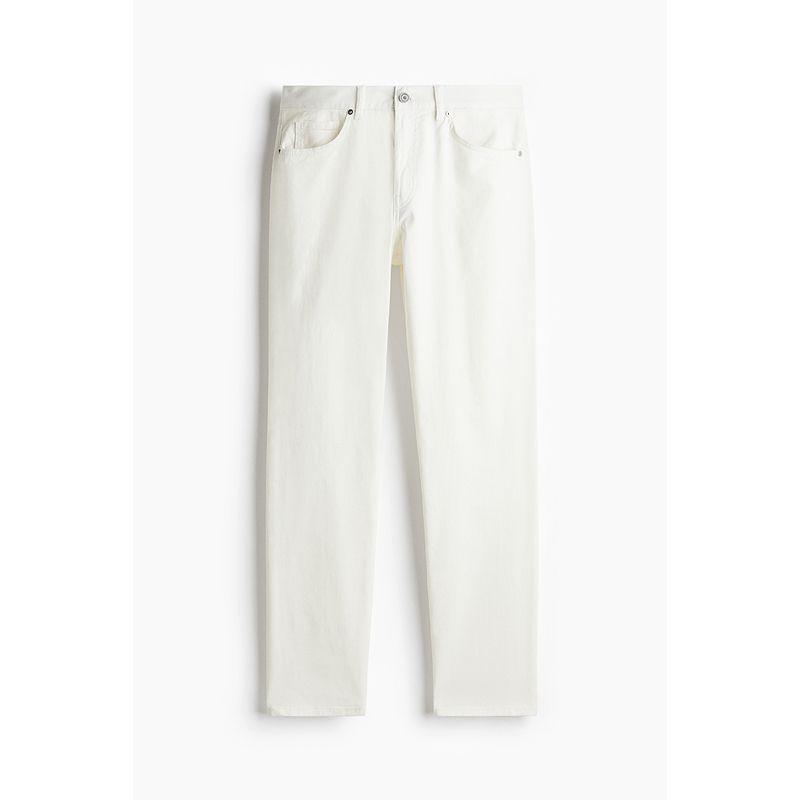 

HM Men s Casual Pants Fall Chino Minimalist British Slim-Fitting Pants 1074402 White 170/78