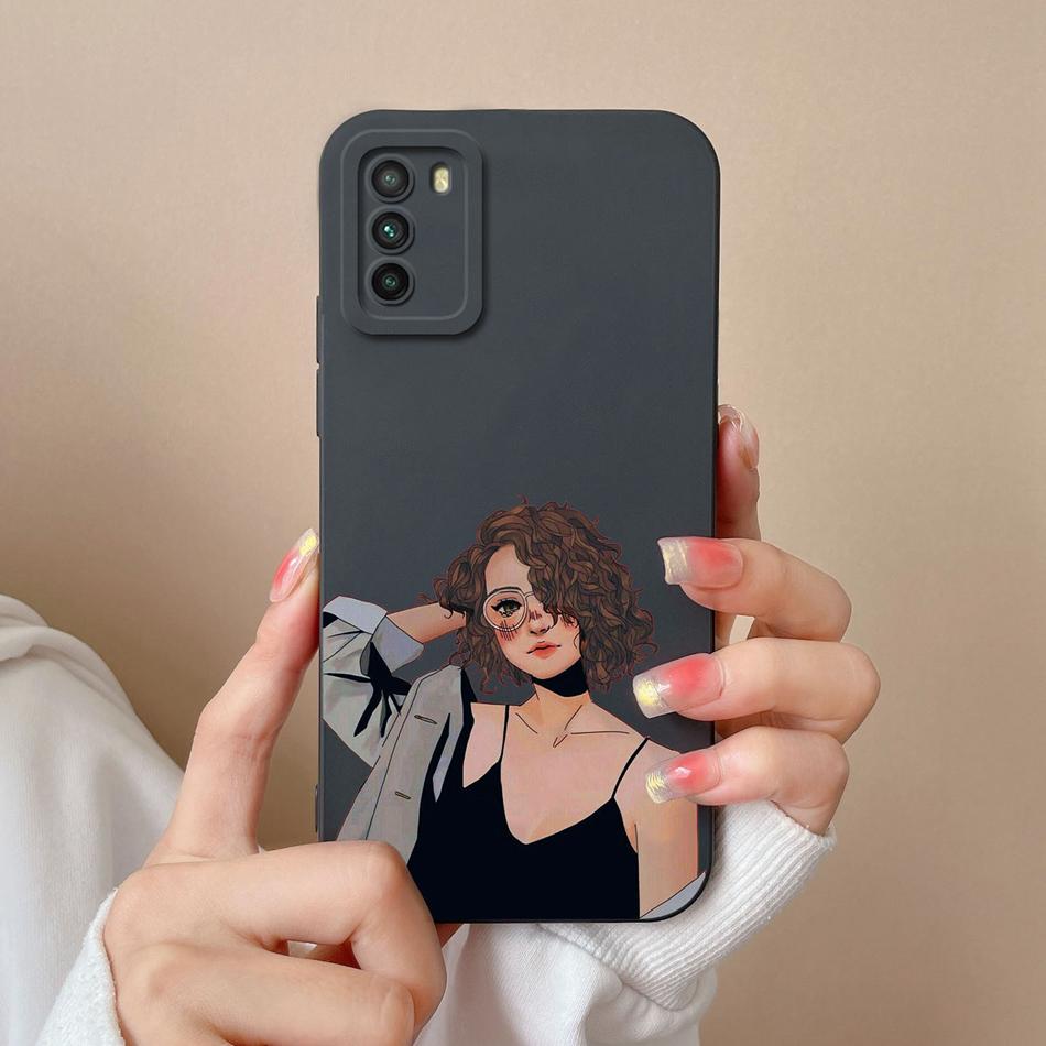 For Poco M3 Pro Case Cartoon Soft Liquid Silicone Full Coverage Anti Drop Phone Shell For Xiaomi Poco M 3 Pro M3Pro Bumper Funda