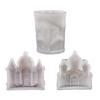 European Castle Candle Mold Silicone Soap Wax Making Mold Flexible Reusable Gypsum Concrete Mold for Home Decor Parties Weddings