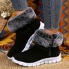 Fashion Zipper Faux Fur Ankle Boots Women Plus Size 43 Warm Thick Plush Snow Boots Woman Comfortable Non Slip Winter Botas Mujer