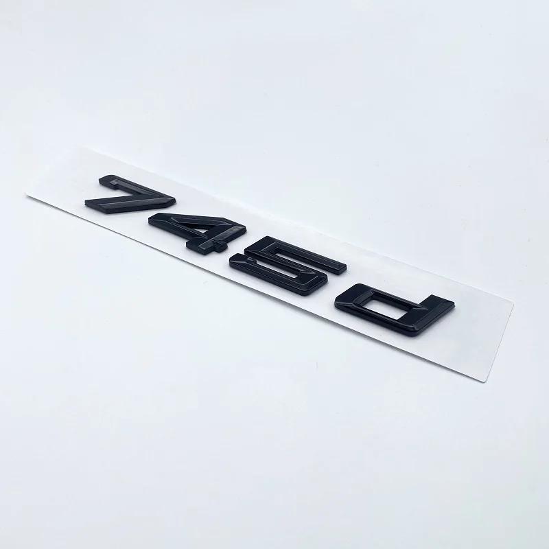 ABBD1 New Chrome Black Numbers Letters 730d 740d 745d 750d 760d ABS Emblem for 7 Series Car Trunk Exterior Decoration Logo Sticker