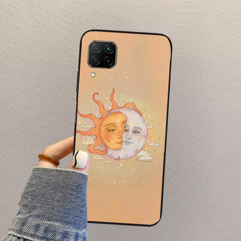Sun Moon Aesthetic For Huawei Nova Y70 Y90 Y60 Y73 Y72 Y61 Y91 12s 12i 11i 8i 9 10 SE P40 Lite P60 P30 Pro Case