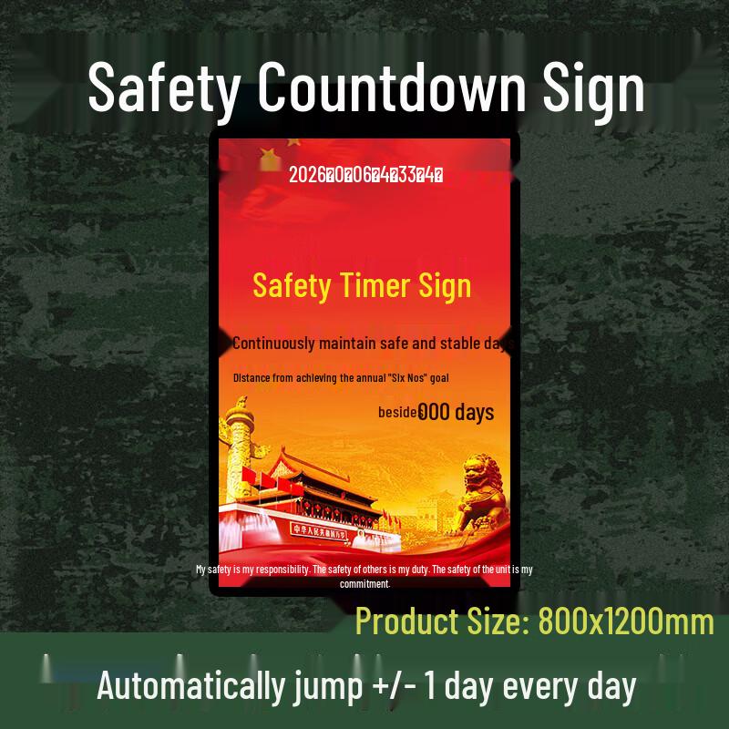 Fire Rescue Team LED Safety Countdown Clock