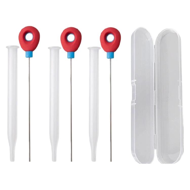 

Pack of 3 Portable Cake Doneness Testers Nonrust Steel Probes With Organizers Box Kitchens Baking Accessories 1