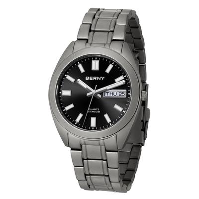 BERNY Men's Titanium Watch with Japanese Quartz Movement, 10ATM Water Resistance, and Super Luminous Design