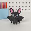 Mini Hanging Bat Figurine 3D Printed Small Bat Statue Halloween Holiday Party Spooky Black Bat Hanger Decoration Ornament