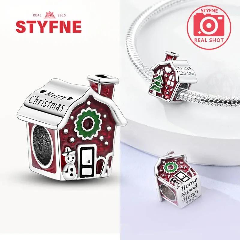Copperchristmas Gifts Charms Snow Housebeads Christmas Collection Fit Original Bracelet Diy Jewelry Gifts For Women