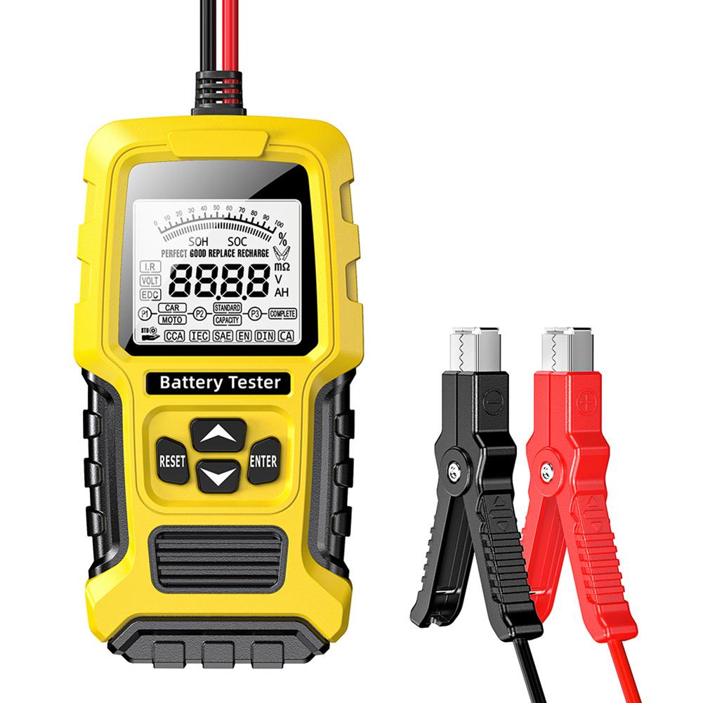

12V 24V Car Battery Tester LCD Battery Analyzer Test Tool Scanner Diagnostic Digital Analyzer Tester For Car Truck Motorcycle жёлтый