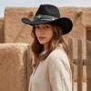 Woll-Cowgirl-Jazzhut Unifarbener Zylinder Cooler Western-Cowboyhut Ritterhüte