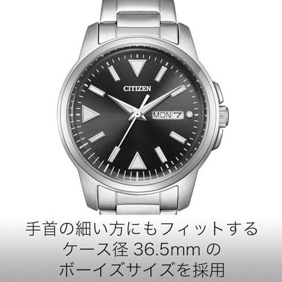 CITIZEN Watch COLLECTION BM8180-62E (Simple Solar Powered Eco-Drive Water Resistant) Mens Day Date Luminous Business Black Silver