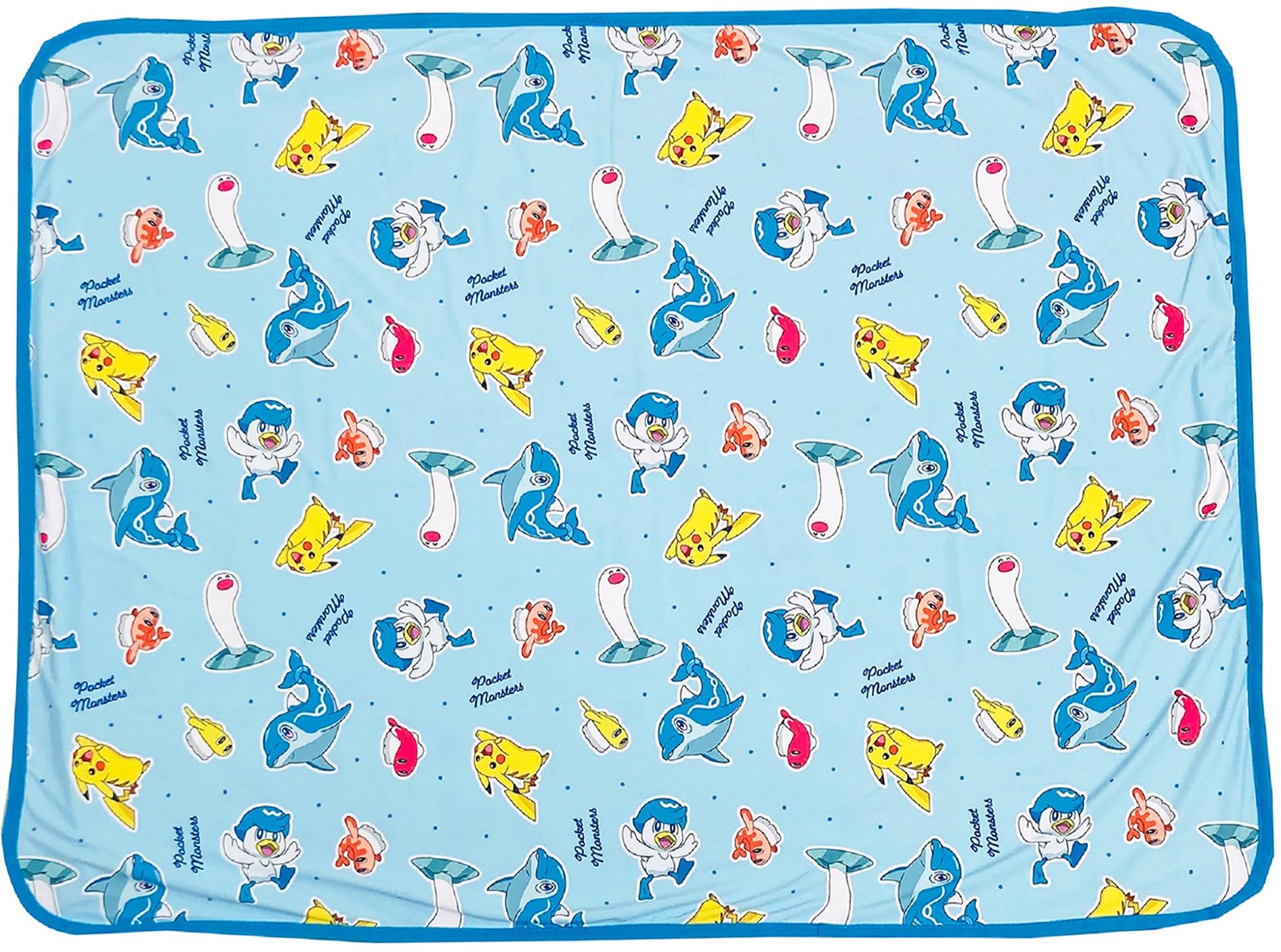 

MORIPiLO Pokemon Towel Blanket Summer Knee Blanket Cool Merchandise Cute Cool 70x100cm Blue Pokemon Sharitatsu Umi Diguda Nami Dolphin Character