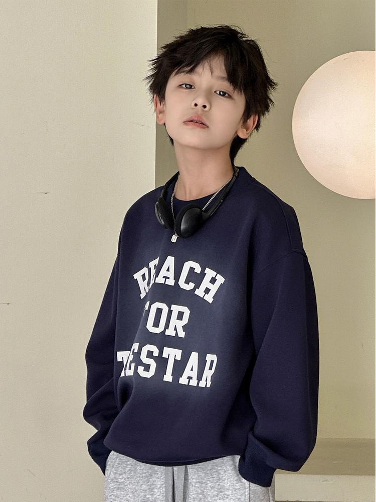 

2025 Autumn Trendy Kids Long Sleeve Versatile Sweatshirt for Boys 130 cm