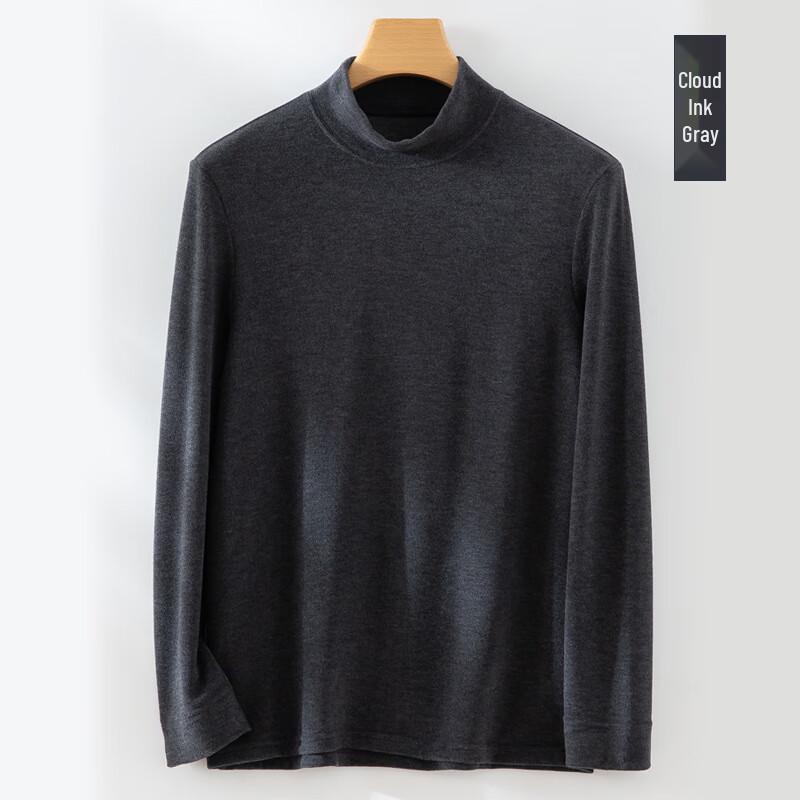 LCsanyp Men's Semi-High Collar Thermal Long Sleeve Top