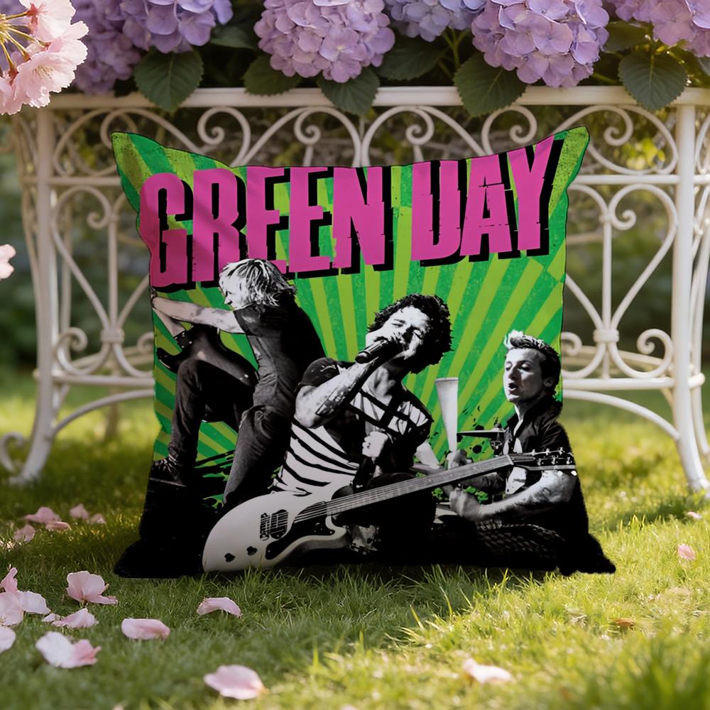 D-Green Day Band Cushion Cover Home & Car Dual-Scene Pillow Cover: Reversible for Premium Comfort