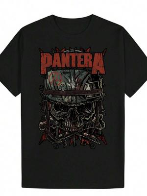 Unisex's Black Pantera Graphic T-Shirt - Summer