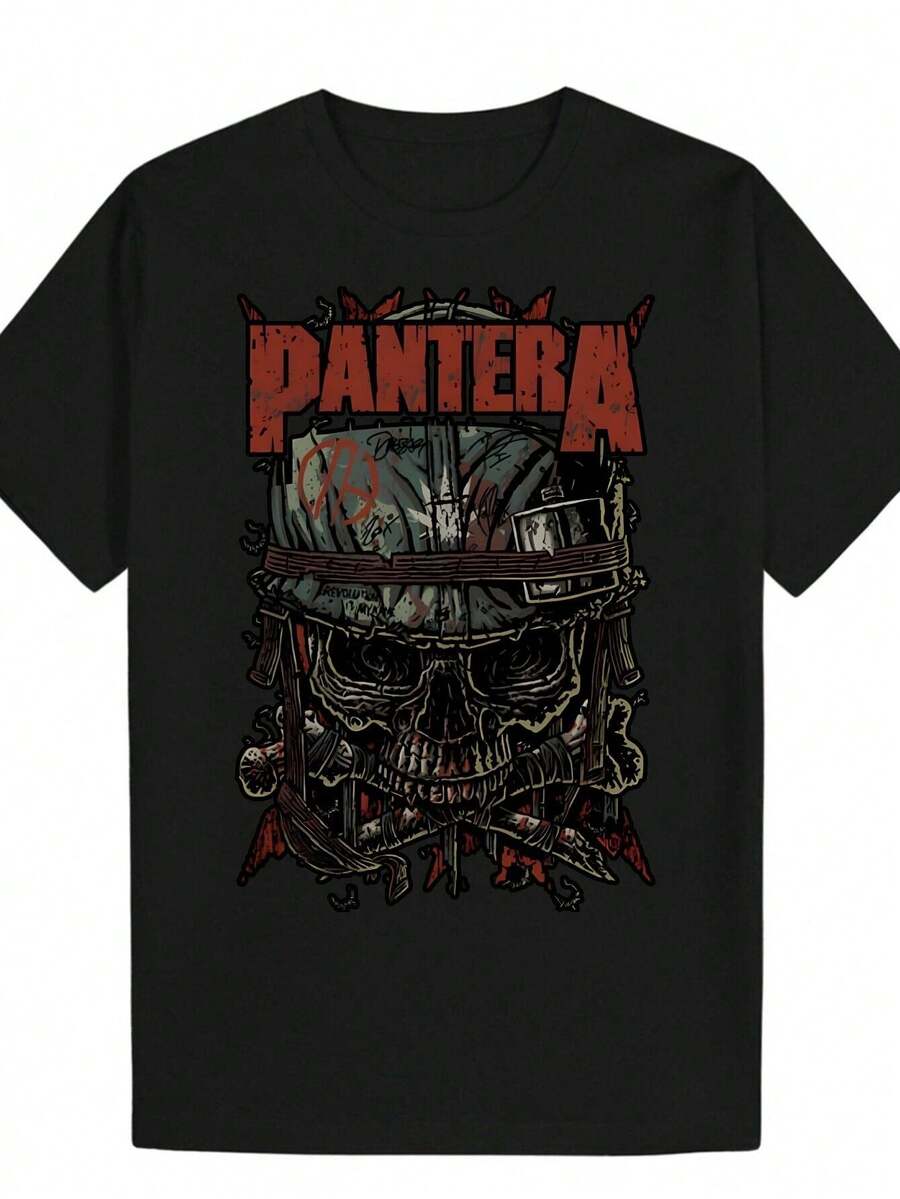 

Унисекс черная футболка с принтом Pantera - Лето M