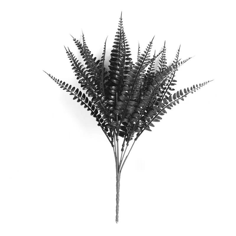 Black Halloween Decoration Plastic Fake Flowers Eucalyptus Rose Lavender Bundle Thanksgiving Flowers Thanksgiving