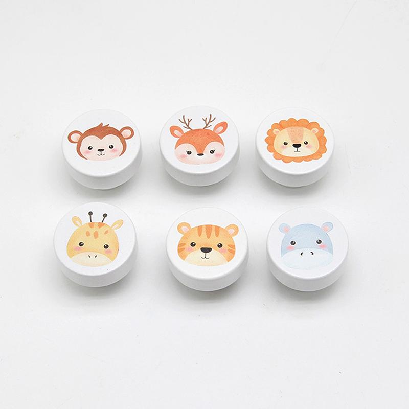 

6/8 шт. Кухонные ручки для шкафа, ручки для деревянной двери, детская комната, животные, дерево, мебельные ручки для ящиков 6PCS