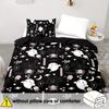 3-teiliges schwarzes Bettwäsche-Set Halloween Geist 3D-Druck Gemütliches Bettbezug-Set King Queen Twin Einzelgröße Geburtstagsgeschenk Schlafzimmerdeko
