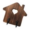 Decorative Wooden Key Hanger Wall-Mounted Key Storage Rack with Hooks House Shaped Entryway Decoration Coat Organizer
