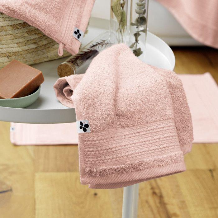 Duschtuch "Garance" 70 x 130 cm / 100% Bio-Baumwolle / 600 g/m² l'Effet Papillon - Garance Puderrosa - Duschtuch 70 x 130 c