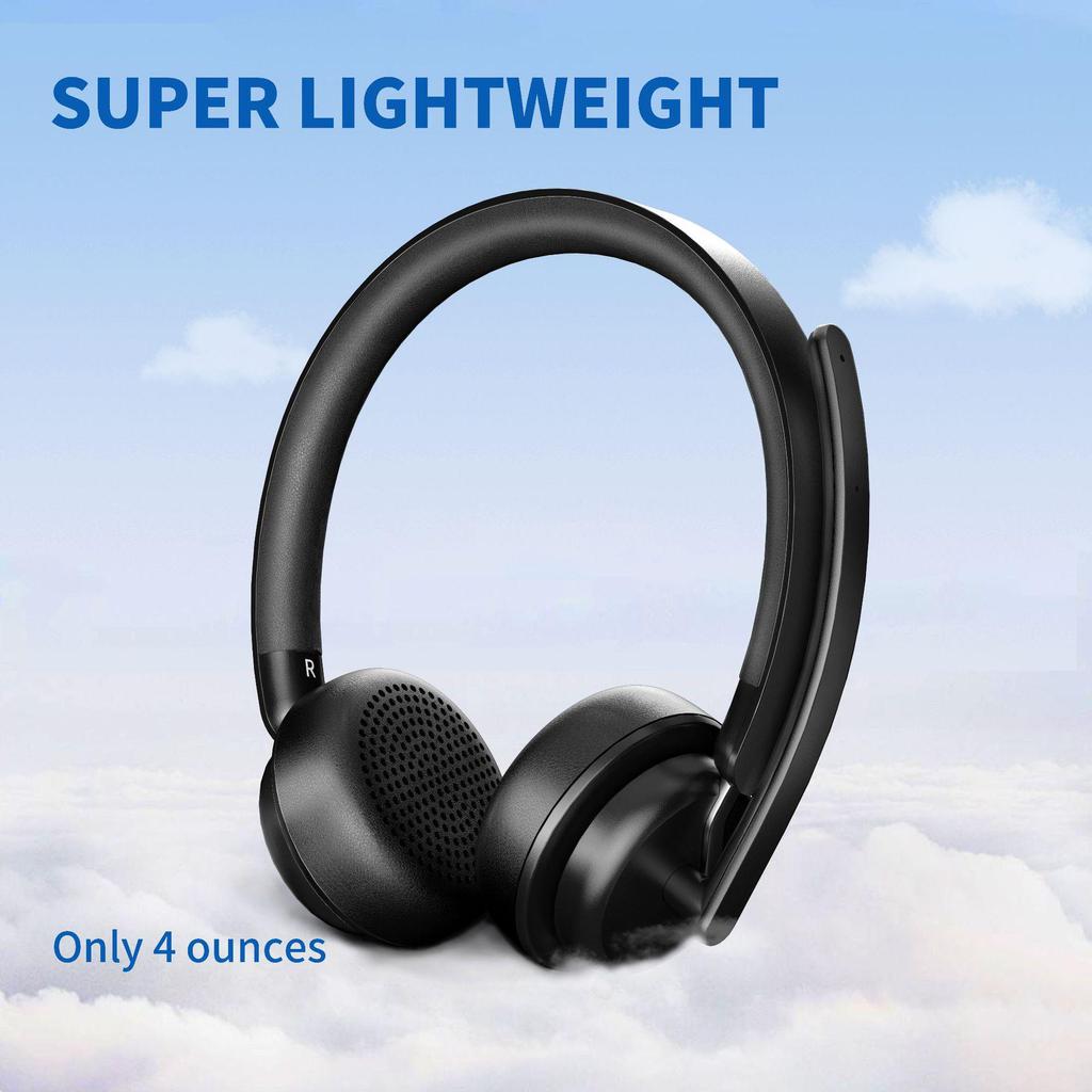 Awatrue EH10 Lightweight Wired Headset for Calls, Gaming, Aviation, and Business.