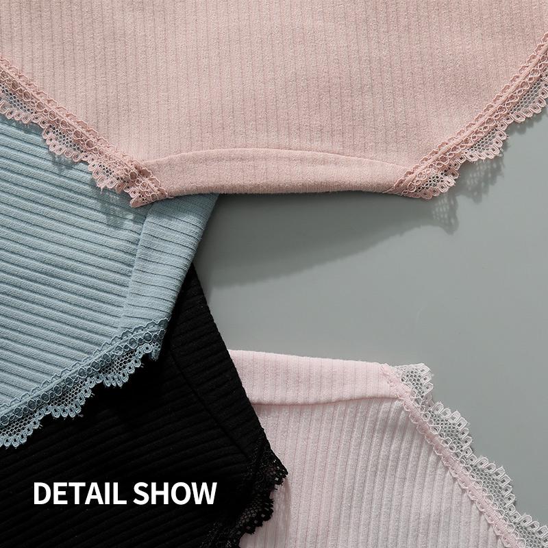 DULASI Sexy Cotton Crotch Panties Mid-Rise Waist Pantie No Trace Comfortable Breathable Underware