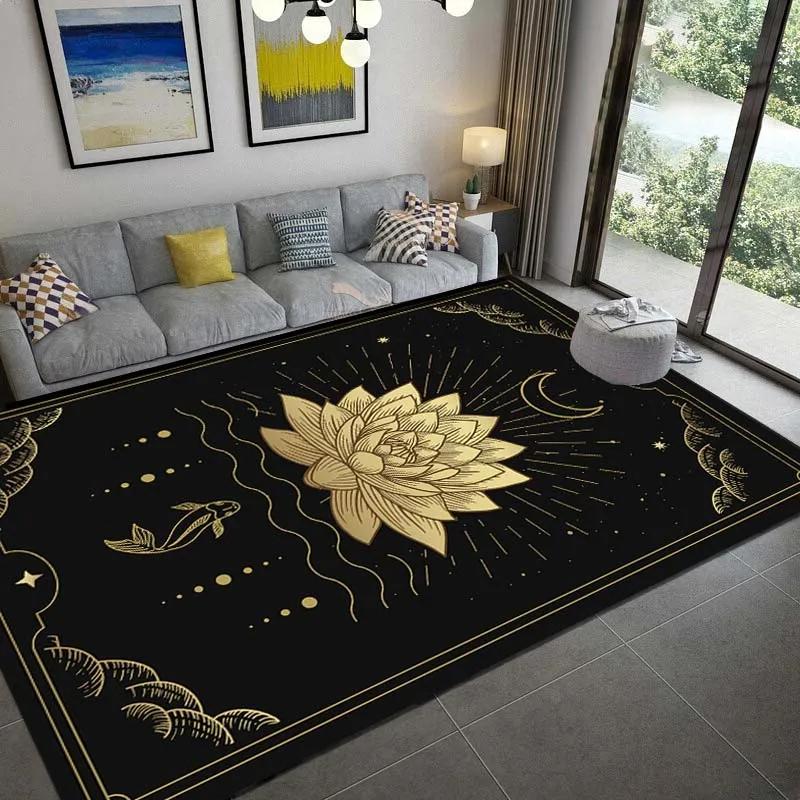 Tarot Witch Gothic Eyes Print Carpet for Living Room Home Decoration Sofa Table Large Area Rug Bedroom Bedside Floor Mat Gift