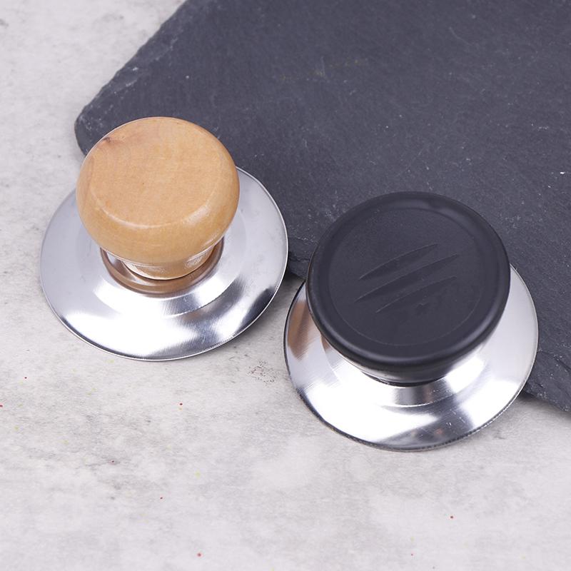 2*Universal Pot Lib Knobs Caps Wooden Heat-Resistant Cooking Pan Lid Covers Replacement Lifting Handle Kitchen Cookware Handgrip