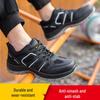 Breathable Mesh Steel Toe Safety Shoes: Fashionable, Anti-Smash, Anti-Puncture, Wear-Resistant Protective Footwear for Work.