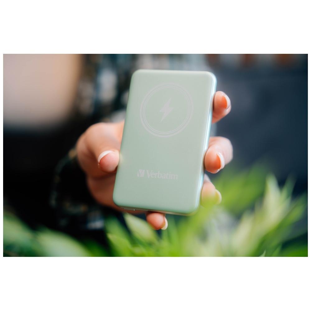 Verbatim Powerbank Indukcyjny `N` Go 15W5000Mah Wireless Magnetic Zielony/Green 32241