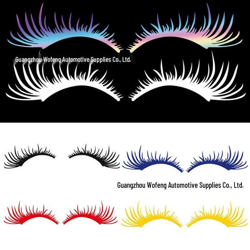 Sexy Eyelash Headlight & Eyebrow Car Sticker D59: Unique Headlight Decor with Personality