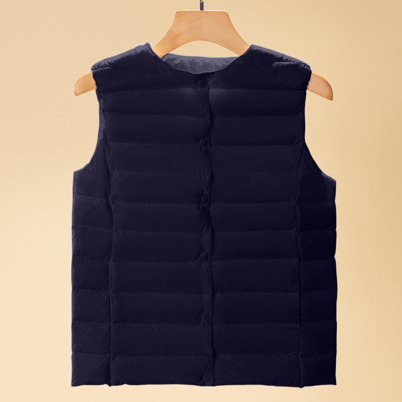 Women's Lightweight Down Jacket, Color, Down Vest With Pockets