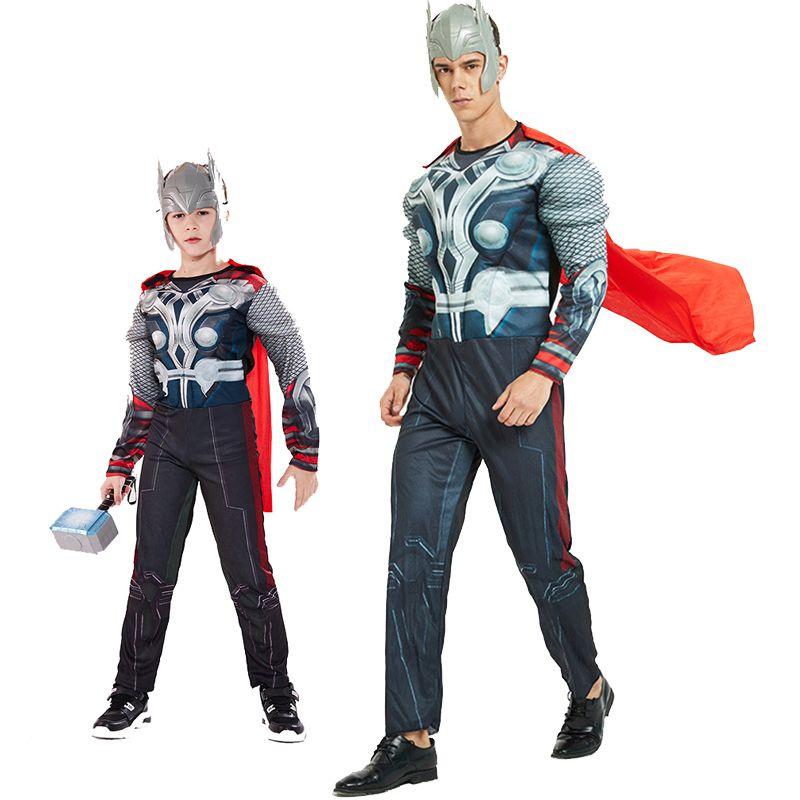 Avengers Endgame Thor Superhero Muscle Costume With Exquisite Workmanship For Adult Boys