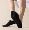 NEW Running Men's Open Toe Socks Elastic Short Solid Cotton Sweat-absorbing Man Five Finger Invisible Low Cut Boat Ankle Sock