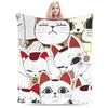 Cat Dandadan  Flannel Blanket Winter  Super Soft Bedding Throws for Students Outdoor Fluffy Bedspread Sofa Bed Cover