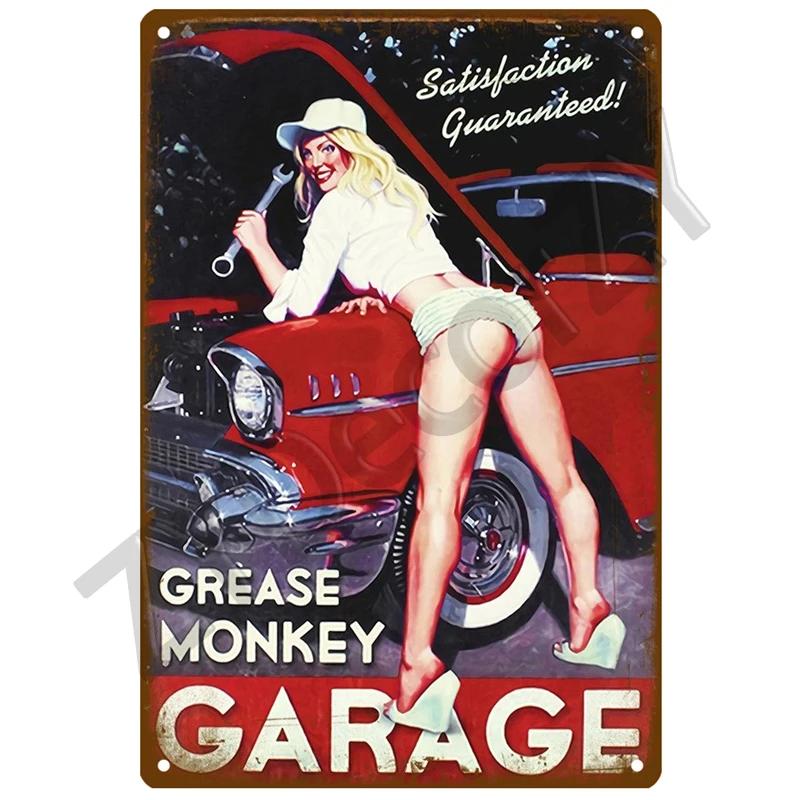 Garage Metal Sign House Plaque Metal Poster Tin Sign Plate Wall Posters Vintage Retro Aesthetic Room Decor Wall Art Decoration