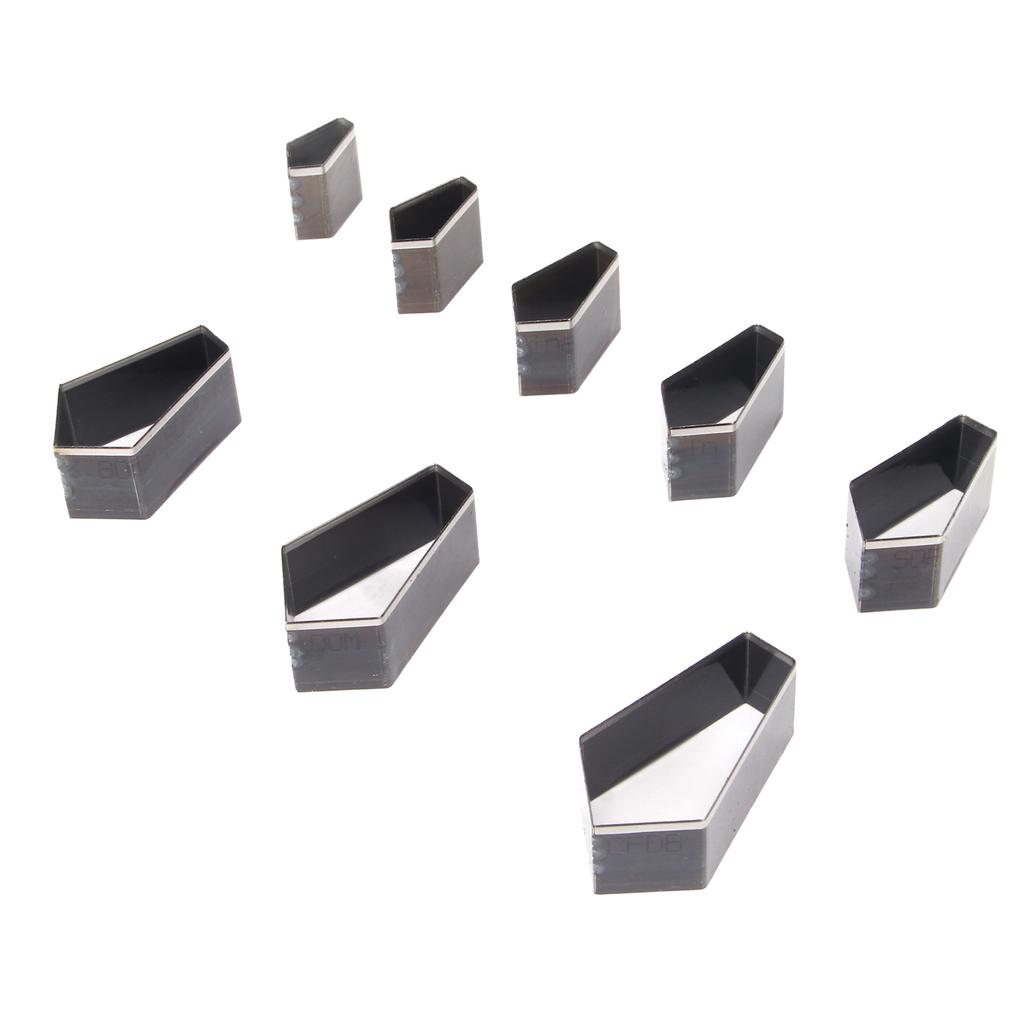 8pcs Leather Die Cutter Hollow Punching Tool Diamond Shape Cutting Mold Punching Die Set for Bag