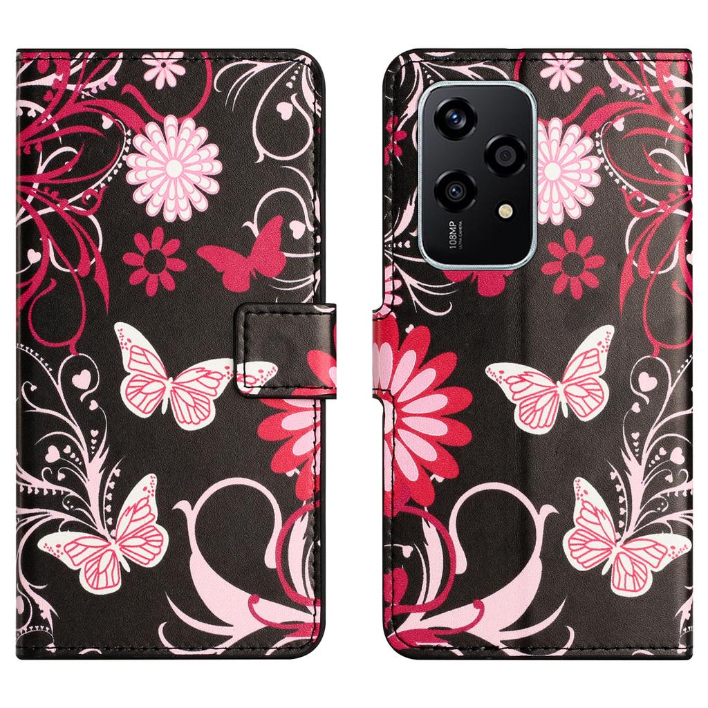 For Honor 200 Lite Case Pattern Printing Flip Leather Wallet Cover Cell Phone Accessory Wholesale