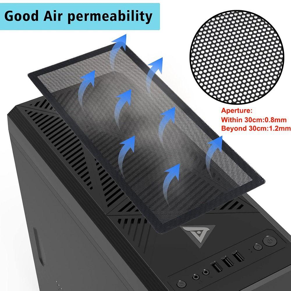 Schwarzes PC-Lüfter-Staubgitter PVC PC-Kühlerfilter Neue Computer-Lüftergitter Computer-Kühlerlüfter