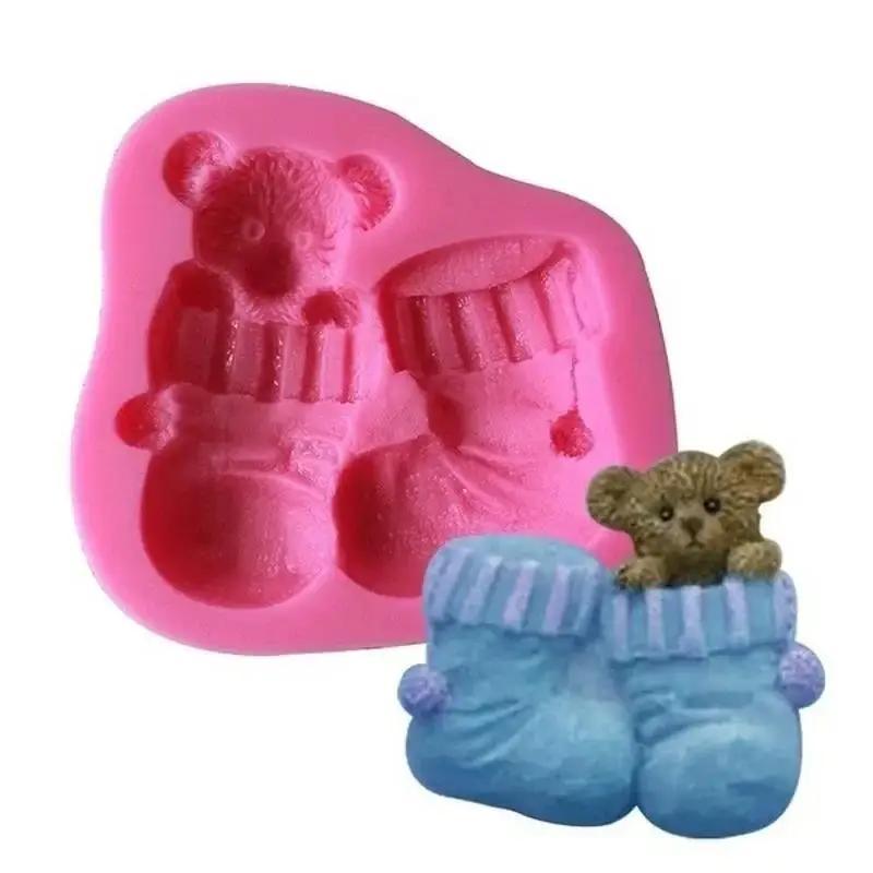 Silicone Molds Baby Girl Shape Shoes Cake Shaped Silicone Cake Mould Cake Decorating Moulds Fondant Silicone Molds Accessories