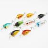 1 stk 4,5 cm naturtro Crankbait Plast Hard 3D Eyes Agn Fiske lokkeutstyr krok