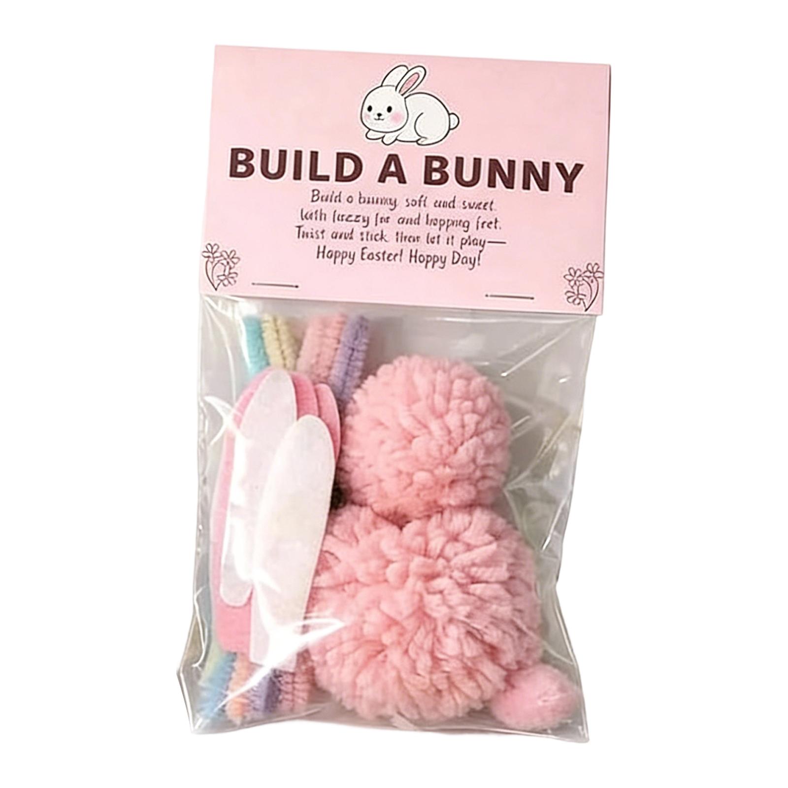 

Children s Easter Bunny Craft Set - DIY Bunny Keychain, Homemade Plush Bunny, Cute Yarn Animal Crafts One Size розовый