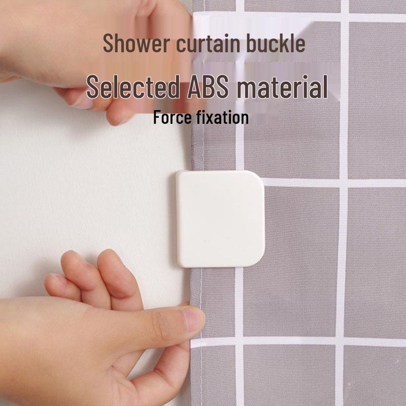 Multifunctional Shower Curtain Clip: Seamless, Punch-Free Wall Hook